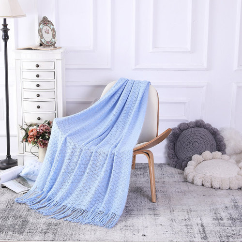 ODM Throw Blanket With Tassels Wholesale Soft Sofa Couch Cover Decoration Knitted Blanket from China