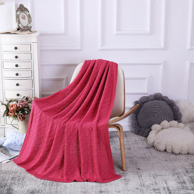 OEM Knit Throw Blanket Wholesale Lightweight Cable Knit Sweater Style blankets from Chinese Factory