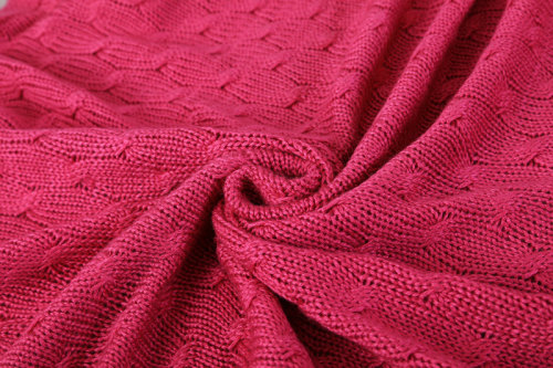 OEM Knit Throw Blanket Wholesale Lightweight Cable Knit Sweater Style blankets from Chinese Factory