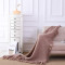 ODM Knit Triangle Blanket Wholesale Soft Decorative Knitted Blanket With Tassels