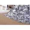 Wholesale Camouflage Printed Knitted Blanket With Tassels From Chinese Factory