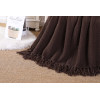 OEM Knitted Blanket With Tassels Wholesale Soft Home Throw Blanket warm high quality knitted blanket