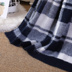 Оптовое двустороннее вязаное одеяло из кашемира с китайской фабрики