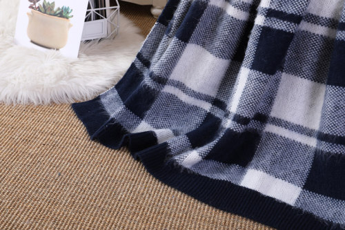 Wholesale Cashmere Reversible Knit Throw Blanket From Chinese Factory