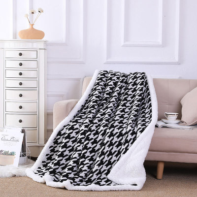 ODM Chunky Knit Throw Blanket Wholesale Cozy Warm Soft noir et blanc
