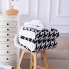 ODM Chunky Knit Throw Одеяло оптом уютное теплое мягкое черное и белое