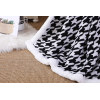 ODM Chunky Knit Throw Blanket Wholesale Cozy Warm Soft Black And White