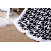 ODM Chunky Knit Throw Blanket Wholesale Cozy Warm Soft noir et blanc