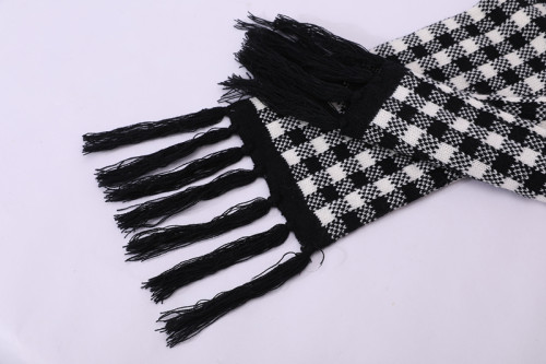 OEM High Quality Wholesale Knitted Scarf with fringle winter warm knitting scarf from China Factory
