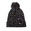 Les dames d'OEM ont tricoté des chapeaux anti-boulochage en gros de motif léopard du fournisseur chinois