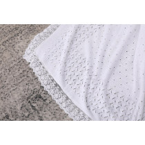 Wholesale Newborn Recyclable Easy Knit Baby Blanket With Lace From Chinese Supplier