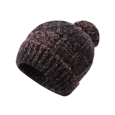 Custom knitted cable beanie wholesale anti-pilling kniting beanie knit hat with pom poms for lady