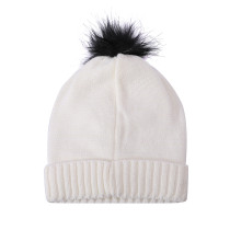 Custom knitted double Layer beanie hat Fleece Warm linning beanie hats with Embroidery wholesale
