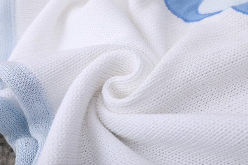 Органическое мягкое и идеальное для кожи вязаное детское одеяло оптом для мальчиков и девочек