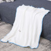 Manta de bebé de punto reciclable de vellón de franela blanca al por mayor para niñas y niños