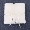 Couverture de bébé tricotée recyclable en molleton de flanelle blanche en gros pour les filles et les garçons