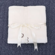 White Flannel Fleece Recyclable Knitted Baby Blanket Wholesale knitted baby swaddle blanket supplier