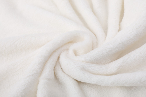 Weiße Flanell Fleece recycelbare gestrickte Babydecke Großhandel für Mädchen & Jungen