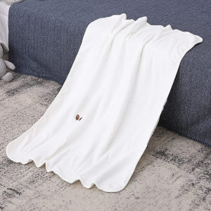 Оптовое вязаное детское одеяло из вторсырья, мягкое пеленание Minky, двусторонний унисекс, подарок для новорожденных