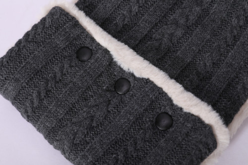 OEM оптовый теплый шарф на флисовой подкладке рециркулирует мужской вязаный шарф
