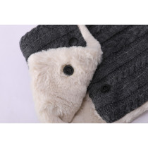 Wholesale Warm Fleece Lined Scarf recycle mens knitted scarf winter warm scarf from China factory