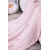 Rosa Baby-Bio-Decke Schal gestrickt Baby-Decke Großhandel mit Spitze