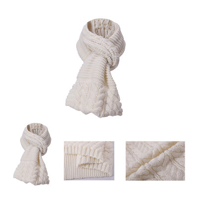OEM Wholesale cable knit warm scarf soft winter warm knitted scarf for women from Chinese factory