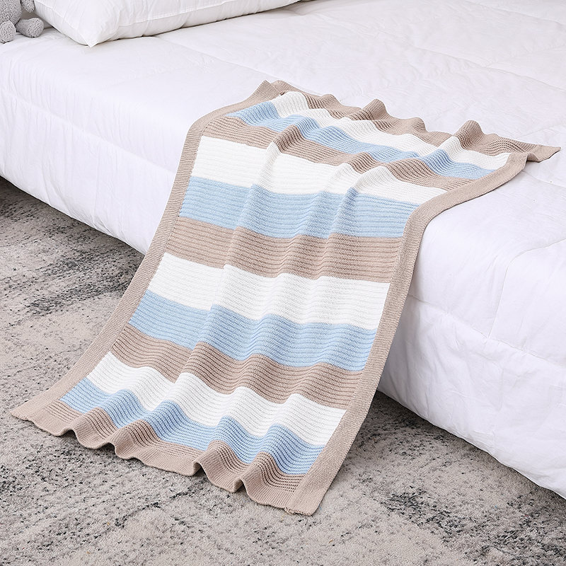 Knitted Baby Organic Blanket Swaddle Wrap Warm Wholesale Stroller