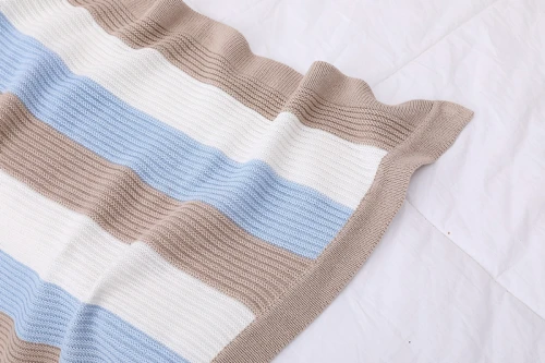 Manta orgánica tejida para bebé Swaddle Wrap Cálidas mantas de cochecito al por mayor para recién nacidos o bebés