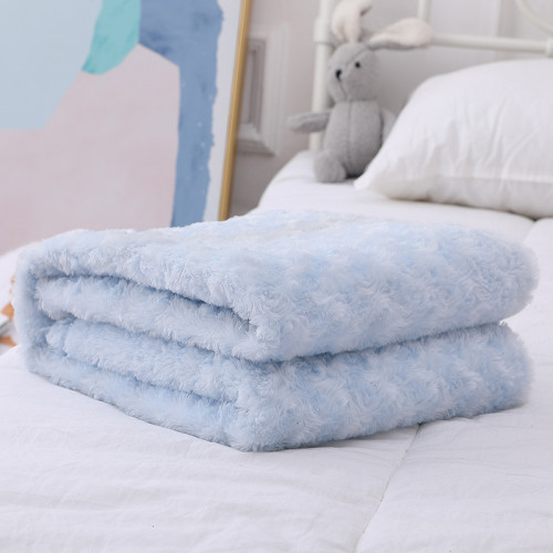Мягкое вязаное детское одеяло Blue Chenille оптом от китайского поставщика