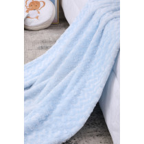 Blue Chenille Soft Kintted Wholesale Baby Blanket Premium Cozy blanket for baby knitted blanket