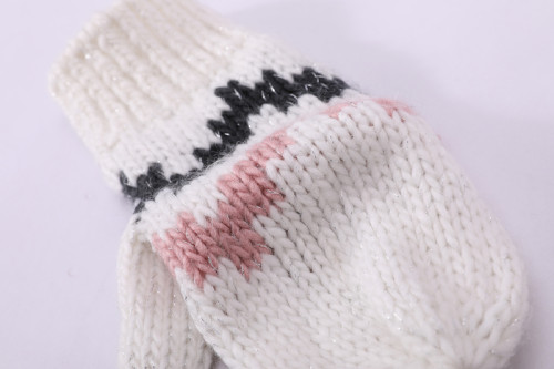 Modèle de tricot de gants sans doigts anti-boulochage