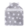 Commerce de gros tricoté bébé sac de couchage tricot motif polaire double couche avec étoile imprimée