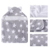 Mantas de bebé tejidas reciclables de doble capa polar con manta impresa estrella al por mayor