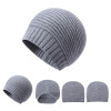 Custom men's knitted winter beanie warm kniting hat anti-pilling cap wholesale from China factory