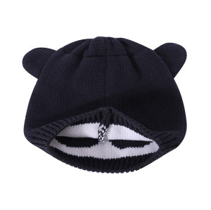 Großhandel gestrickte Baby-Mütze Neugeborene Hut Entzückende Baumwollbärenohr-Mütze