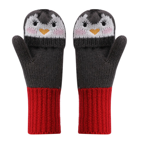 Großhandel gestrickt Baby Hut Handschuhe und Schal Set mit niedlichen Pinguin Design