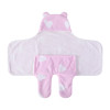 Оптовый милый вязаный детский спальный мешок с антипиллингом для новорожденных, плюшевый пеленок с принтом в виде сердца