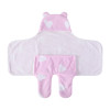 Venta al por mayor de punto lindo recién nacido Anti-pilling Baby Sleeping Swaddle felpa Swaddle con corazón impreso