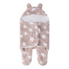 En gros mignon nouveau-né tricoté recyclable sac de couchage bébé Swaddle Wrap avec motif étoile imprimé