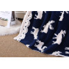 ODM Moose Pattern Sherpa gros jeter une couverture tricotée chaleureuse réversible