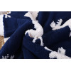 ODM Moose Pattern Sherpa Оптовая пледы двустороннее теплое уютное вязаное одеяло