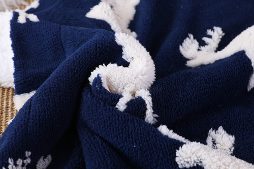 ODM Elchmuster Sherpa Großhandel werfen reversible warme gemütliche gestrickte Decke