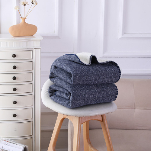 Вязаное шерстяное одеяло оптом для дивана-кровати, плюшевое одеяло из флиса с шевронами
