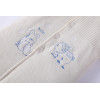 Оптовый вязаный спальный мешок для новорожденных, антипиллинг, с капюшоном, корпус с вышивкой и пуговицами