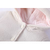 Оптовый вязаный мешок для сна для новорожденных с капюшоном, корпусом с пуговицами и дизайном вышивки