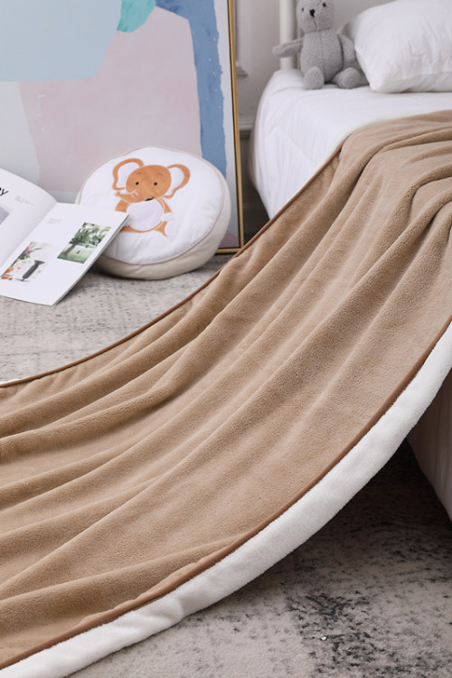 Оптовое детское одеяло из шерпы, пушистое коричневое нейтральное одеяло с рисунком белки, пригодное для повторного использования