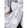 Tissu recyclable en gros de couverture de bébé tricotée par Fannel doux de nuages gris pour le meilleur confort