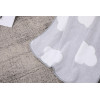 Tissu recyclable en gros de couverture de bébé tricotée par Fannel doux de nuages gris pour le meilleur confort