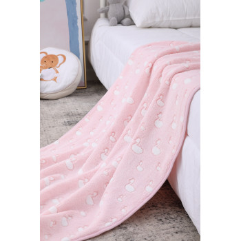 Custom Cute Flannel Wholesale Recyclable Baby girl Blanket, Printed Pattern With Swan